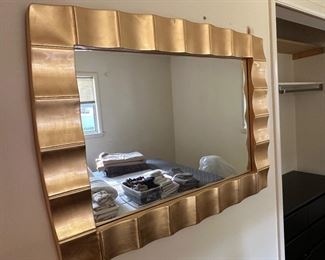 Gold rectangular mirror