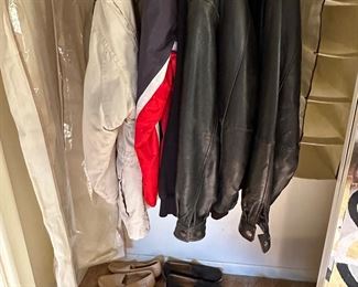 men's shoes size 9 and clothing - large 