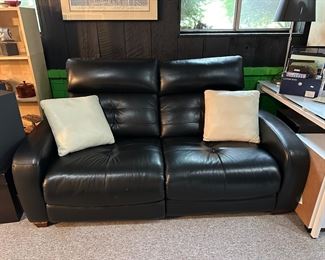black reclining loveseat