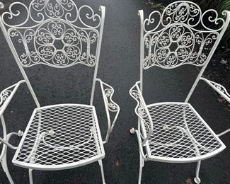6 Vintage RARE wrought iron chairs $800 or b/o