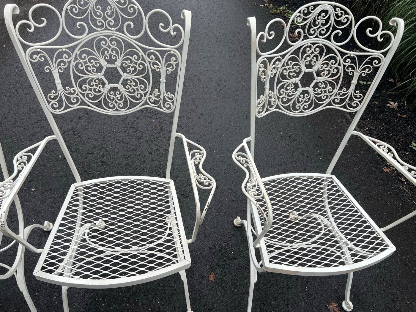 6 Vintage RARE wrought iron chairs $800 or b/o
