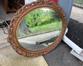 Vintage Gardner Wood frame 
Oval mirror  $200 
35” x 30” 