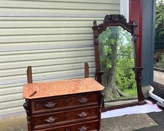 $100

97”H total 
42”x 21.5” deep
28.5”To top piece 
base is on wheels 