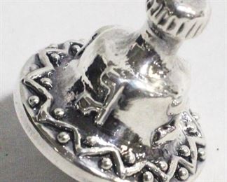 6 - .925 Sterling Dreidel 0.5" tall

