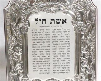 12 - 925 Sterling on Wood Plaque 9" x 12.5"
