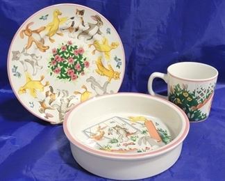 21 - 3 pc. Tiffany & Co. 'Playground' China Set
