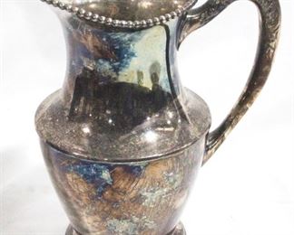 40 - Silver Plated Pitcher 9" tall
