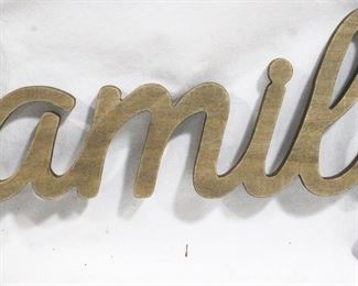 47 - Wood 'Family' Wall Hanging 21" x 10.5"
