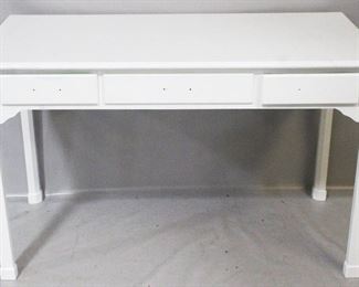 91 - Painted 3 drawer desk (No Pulls) 48" x 24" x 29.5"
