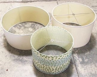 109 - Lot of 3 Lamp Shades (Assorted Sizes) 1 with no interior bracket
