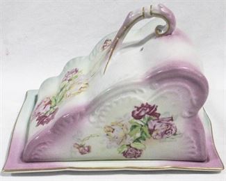 126 - Porcelain Cheese Dish, 9.5" x 7" x 7"
