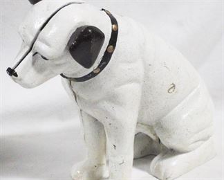 135 - Cast Iron Nipper Dog Bank, 10" x 11"
