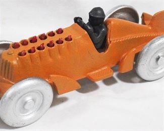 136 - Cast Iron Race Car, 10" long
