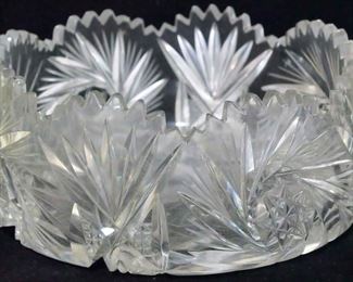 138x - Cut Glass Crystal Bowl - 4" x 8"
