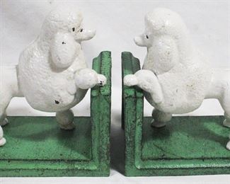 138 - Cast Iron Dog Bookends, 6" x 5" x 3"
