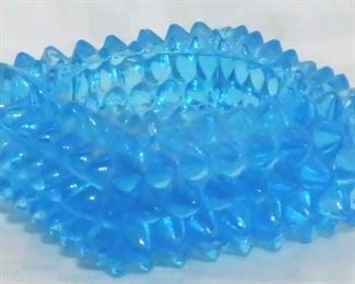 509 - Fenton blue hobnail ashtray - 1 x 3 x 3
