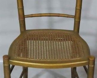 549 - Gilded early cane seat chair - 33 x 17 x 13
