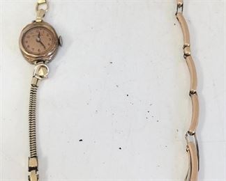 705 - 12K Gold Filled Women's Watch and Watch Band

