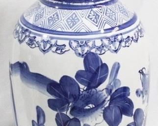 851 - Blue/White Porcelain Vase, 24" x 8.5"
