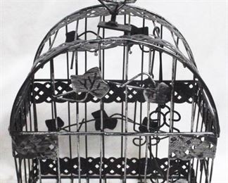 887 - Metal Birdcage, 8.5" x 6" x 14"
