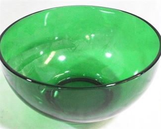 906 - Forest Green Glass Bowl, 10" x 5.5"
