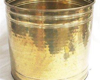 907 - Brass Trash Bucket, 14.5" x 13.5"
