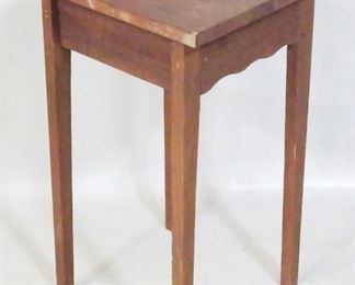 2346 - Vintage Wood Taper Leg Table 29" x 17" x 17"
