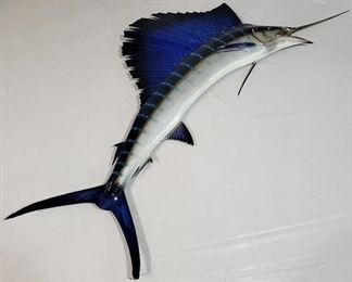 2371 - Vintage 110" long marlin wall mount
