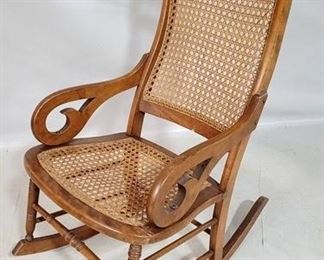2372 - Victorian caned rocking chair 41 x 21 x 31.5
