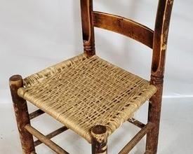 2374 - Primitive chair - 34 x 16.5 x 13
