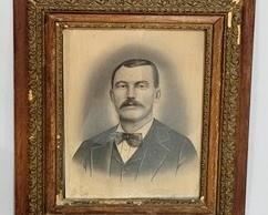 2398 - Carved oak frame, glass needs to be tacked in 29 x 38
