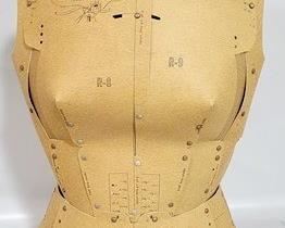 2404 - Vintage 30" tall paper dress form adjustable
