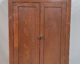 2451 - Early Double Door Jelly Cupboard 70" x 38" x 19"
