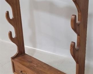 2454 - Wooden Hanging Gun Rack, 37" x 26.5" x 7"
