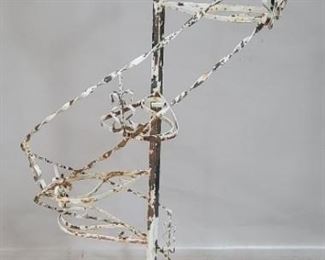 2456 - Vintage Iron Swirl Plant Stand, 53" x 22.5"
