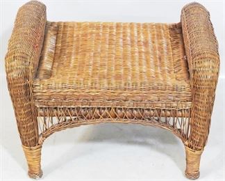 2556 - Wicker Ottoman 17" x 25.5" x 19.5"
