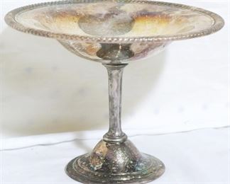 2560 - Silverplate compote, 7" x 5"
