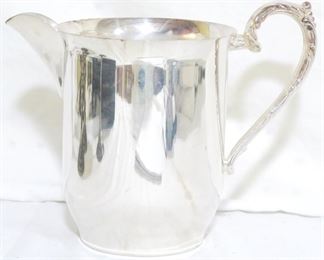 2563 - Silverplate Pitcher, 8" x 10" x 5.5"

