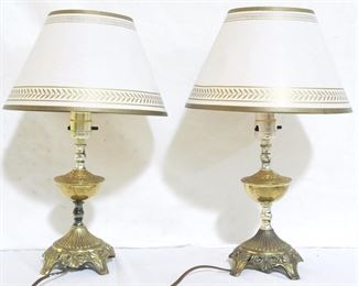 2576 - Vintage Pair of Vanity Lamps, 16" tall
