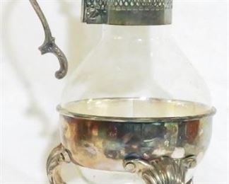 2613 - Silver Plate Coffee Carafe w/ Stand 15" tall
