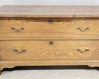3236 - Oak 2-drawer Bed Chest - 23 x 44 x 22.5
