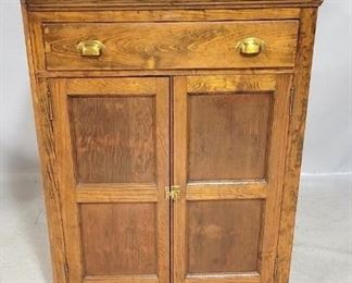 3237 - Handmade 1 drawer, 2 door cabinet 41.5 x 32.5 x 19.5

