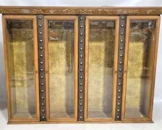 3250 - 4-Door Cabinet w/ 2 glass shelves 56 x 75.5 x 15.5
