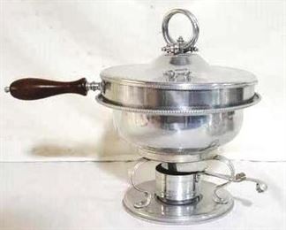 3252 - Vintage 5 piece Silver Aluminum Chafing Dish 13 x 10.5
