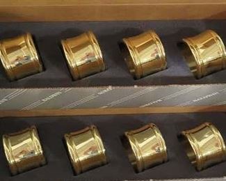 3257 - 8 Dover Brass Napkin Rings by Baldwin Baldwin Classics Collection
