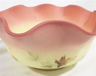 4015 - Fenton Burmese Ruffled Bowl 8.75" x 4.25"
