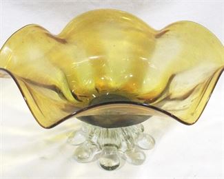 4018 - Art Glass Compote 15" x 7.25"
