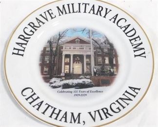 4065 - Hargrave Military Academy Plate 9.25" round
