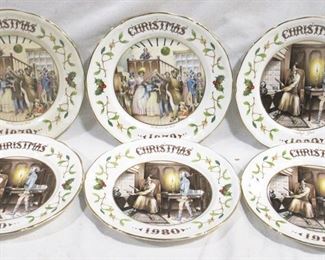 4066 - 6 p. Aynsley Christmas Plates 8.25" round
