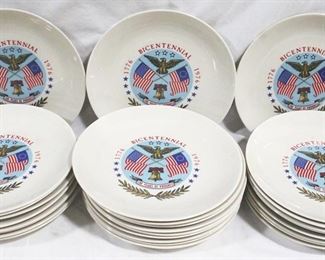 4067 - 28 pc. Bicentennial Plates 10.75" round
